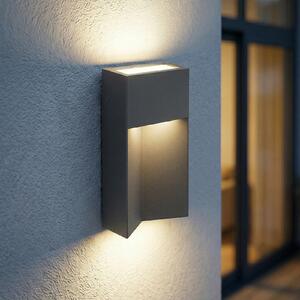 Lucande LED-stenna svetilka za zunanjo uporabo Kaholo, mat črna, CCT, IP44, Črna, Aluminij, Sodobni