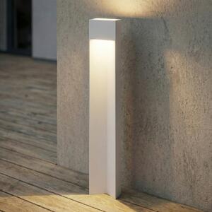 Lucande LED-ulična svetilka Kaholo, svetlo siva, 90 cm, IP44, Siva, Aluminij, Sodobni