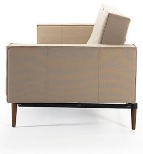 Kavč SPLITBACK SOFA BED z rokonasloni in temno stileto lesenimi nogicami-Svetlo modra