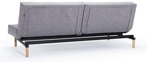 Kavč SPLITBACK SOFA BED s svetlo lesenimi nogicami-Temno siva