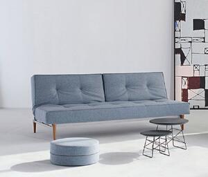 Kavč SPLITBACK SOFA BED s temno stileto lesenimi nogicami-Svetlo modra