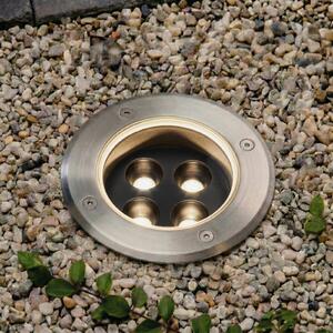 Arcchio LED-talni vgradni reflektor Thentos, Ø 12 cm, 40°, nikljev, IP67, Kovinska, Nerjaveče jeklo