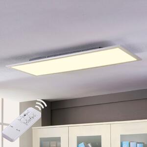 Lindby LED-panel Livel, CCT, 120 cm x 30 cm, daljinski upravljalnik, zatemnjen, Kovinska, Kuhinja, Plastika, Sodobni