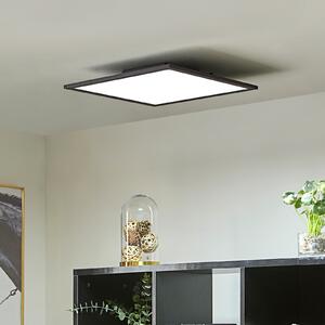 Lindby LED plošča Lamin, črna, 40 cm, CCT, z možnostjo zatemnitve, daljinski, zatemnjen, Črna, Dnevna soba / jedilnica, Kovina, Sodobni