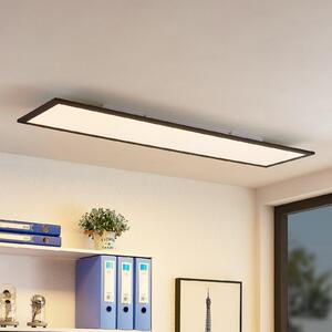 Lindby LED panel Nelios, 120 x 30 cm, 4000K, črna, kovina, Črna, Kuhinja, Plastika, Sodobni