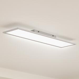 Lindby LED plošča Enhife, bela, 80 x 20 cm, kovinska, 4.000 K, Bela, Študija / pisarna, Aluminij, Sodobni