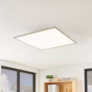 Lindby LED-Panel Stenley, 4.000 K, 60cm x 60cm, srebrna/bela, Bela, Kuhinja, Plastika, Sodobni