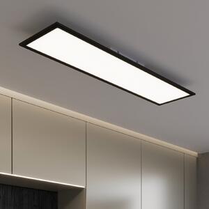 Briloner LED plošča Piatto CCT z daljinskim upravljalnikom 100x25 črna, zatemnjen, Črna, Dnevna soba / jedilnica, Kovina, Sodobni