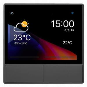 Stensko WiFi stikalo in termostat LCD touch črno eWeLink Alexa Google Assistant