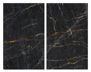 Zaščitne plošče za štedilnik iz kaljenega stekla 2 ks 52x30 cm Marble – Allstar