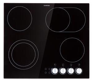Klarstein EasyCook, steklokeramična kuhalna plošča 6100 W, z vrtljivim regulatorjem, črna