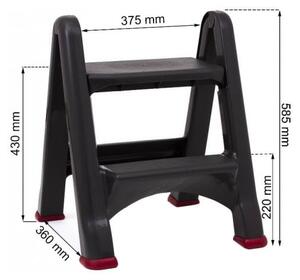 Črna lestev Curver, višina 63 cm
