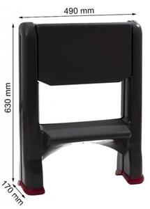Črna lestev Curver, višina 63 cm