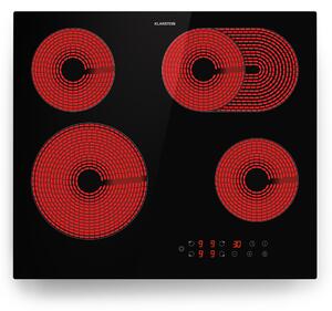 Klarstein Virtuosa 4, kuhalna plošča, 60 cm, 6600 W, dvojna cona, Pluszone, časovnik, steklokeramika