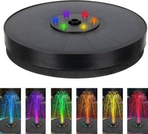 LED RGB solarna plavajoča vrtna fontana - črpalka za ribnike