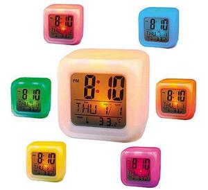 LCD LED RGB budilka in termometer