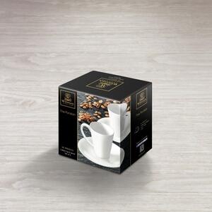 Set 2 Skodelic in Podstavkov, Porcelan, 110ml