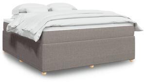 VidaXL Box spring postelja z vzmetnico taupe 180x200 cm blago