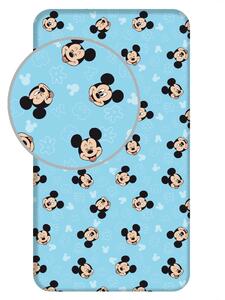 Jerry Fabrics Lanena rjuha z elastiko Mickey Blue02, 90 x 200 cm + 25 cm