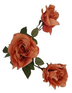 Umetno cvetje Rose orange, 74 cm, 3 kosi