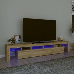 VidaXL TV omarica z LED lučkami sonoma hrast 230x36,5x40 cm