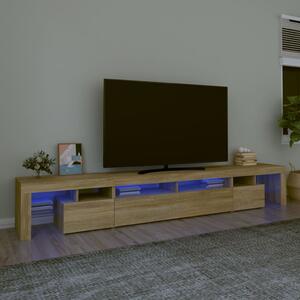 VidaXL TV omarica z LED lučkami sonoma hrast 260x36,5x40 cm