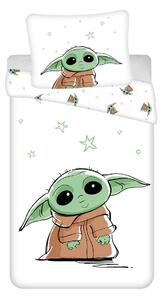 Jerry Fabrics Bombažna posteljnina Star Wars Baby Yoda, 140 x 200 cm, 70 x 90 cm