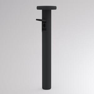 Molto Luce LED-ulična svetilka CIRC, vklop/izklop, vtičnica v antracitni barvi, 82 cm, IP65, Črna, Aluminij, Sodobni