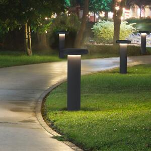 Molto Luce LED-svetilka za pot CIRC, DALI, antracitna, višina 82 cm, IP65, zatemnjen, Črna, Aluminij, Sodobni
