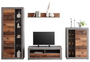 DNEVNI REGAL, antracit, rjava