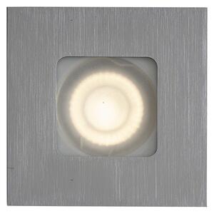 Komplet 6 modernih vgradnih reflektorjev Gunmetal Square IP44 - Qure