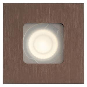 Komplet 6 modernih vgradnih reflektorjev temno bronaste kvadratne oblike IP44 - Qure