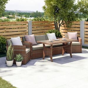 Mömax Lounge Garnitura Seline, Rjava, 4-Delno