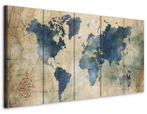 Artgeist Slika Na Platnu Retro Map