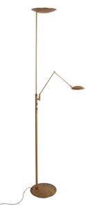 Steinhauer LED-stropna svetilka Daphne 2 + za branje, bronasta, CCT, daljinsko upravljanje, zatemnjen, Bronasta / starinska medenina, Dnevna soba / jedilnica, Kovina, Sodobni, Svetilka za branje