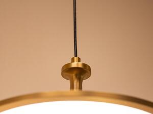 Elstead LED-visoka svetilka Issa, zlata barva, Ø 31 cm, kovina, z možnostjo regulacije, zatemnjen, Zlata / medeninasta, Dnevna soba / jedilnica, Aluminij, Vintage