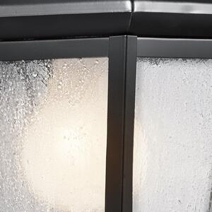 KICHLER Zunanja stenska svetilka Mount Vernon, črna, višina 32 cm, kovinska, IP44, zatemnjen, Črna, Aluminij, Svetilka