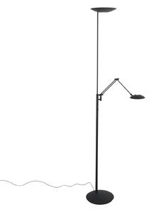 Steinhauer LED-stropna svetilka Daphne 2 +, svetloba za branje, črna, CCT, daljinsko, zatemnjen, Črna, Dnevna soba / jedilnica, Kovina, Sodobni, Svetilka za branje