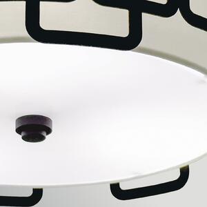 HINKLEY Stropna svetilka Sabina, črna, Ø 38 cm, kovina/tekstil, 3 x E27, zatemnjen, Črna, Dnevna soba / jedilnica, Kovina, Sodobni