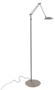 Steinhauer LED-stoječa svetilka Daphne 2, 1-žarilna, jeklo, CCT, daljinski upravljalnik, zatemnjen, Kovinska, Dnevna soba / jedilnica, Kovina, Sodobni