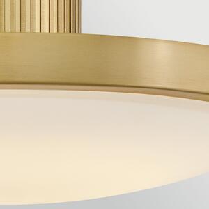 HINKLEY LED-stropna svetilka Kieran, medenina, Ø 36 cm, kovina/steklo CCT, zatemnjen, Zlata / medeninasta, Dnevna soba / jedilnica, Kovina, Vintage