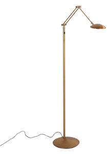 Steinhauer LED-stoječa svetilka Daphne 2, 1-žarnica, bronasta, CCT, daljinski upravljalnik, zatemnjen, Bronasta / starinska medenina, Dnevna soba / jedilnica, Kovina, Sodobni