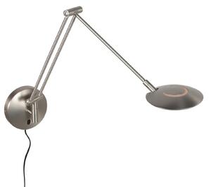 Steinhauer LED-stenna svetilka Zenith 2 z ročajem, jeklo, CCT, kovina, vtič, zatemnjen, Kovinska, Dnevna soba / jedilnica, Kovina, Sodobni