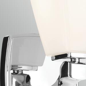 KICHLER Stenska svetilka Marant, krom/opal, višina 24 cm, IP44, G9-LED, Krom, Kopalnica, Kovina, Sodobni, Zidna vtičnica na vrhu
