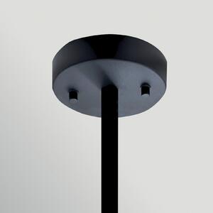 HINKLEY Visoka svetilka Sabina, črna, Ø 57 cm, kovina/tekstil, 4 x E27, zatemnjen, Črna, Dnevna soba / jedilnica, Kovina, Sodobni