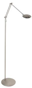 Steinhauer LED-stoječa svetilka Zenith2 z enim svetlobnim virom, jeklo, CCT, daljinski, zatemnjen, Kovinska, Dnevna soba / jedilnica, Kovina, Sodobni