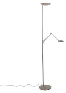 Steinhauer LED-stropna svetilka Daphne 2 +, svetloba za branje, jeklo, CCT, daljinsko, zatemnjen, Kovinska, Dnevna soba / jedilnica, Kovina, Sodobni, Svetilka za branje