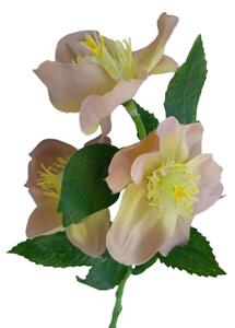 Umetno cvetje Hellebores zeleno-rožnate barve, 36cm