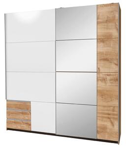 Modern Living Omara Z Drsnimi Vrati Emden, Bela, Barva Hrasta