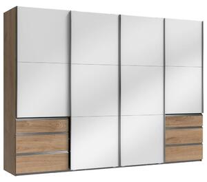 Modern Living Omara Z Drsnimi Vrati Level 36 D, Bela, Barva Hrasta